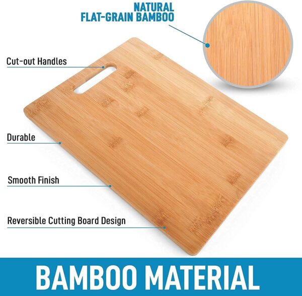 Premium Cutting Board Set – Large Wooden Chopping Boards with Handle | Flexible, Durable Kitchen Cutting Boards – Must-Have Kitchenware & Accessories - Image 3