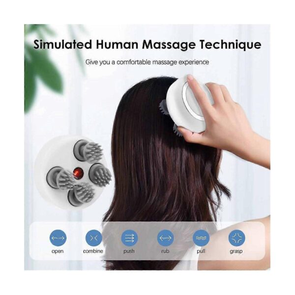 Electric Scalp, Head & Body Massager – Vibrating Hair & Body Relaxation Tool for Hair Growth & Stress Relief (Multicolour) - Image 5